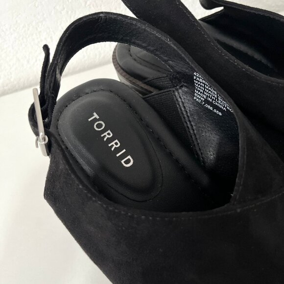 Torrid Black Studded Chunky Heel - Size 8WW - Picture 8 of 12